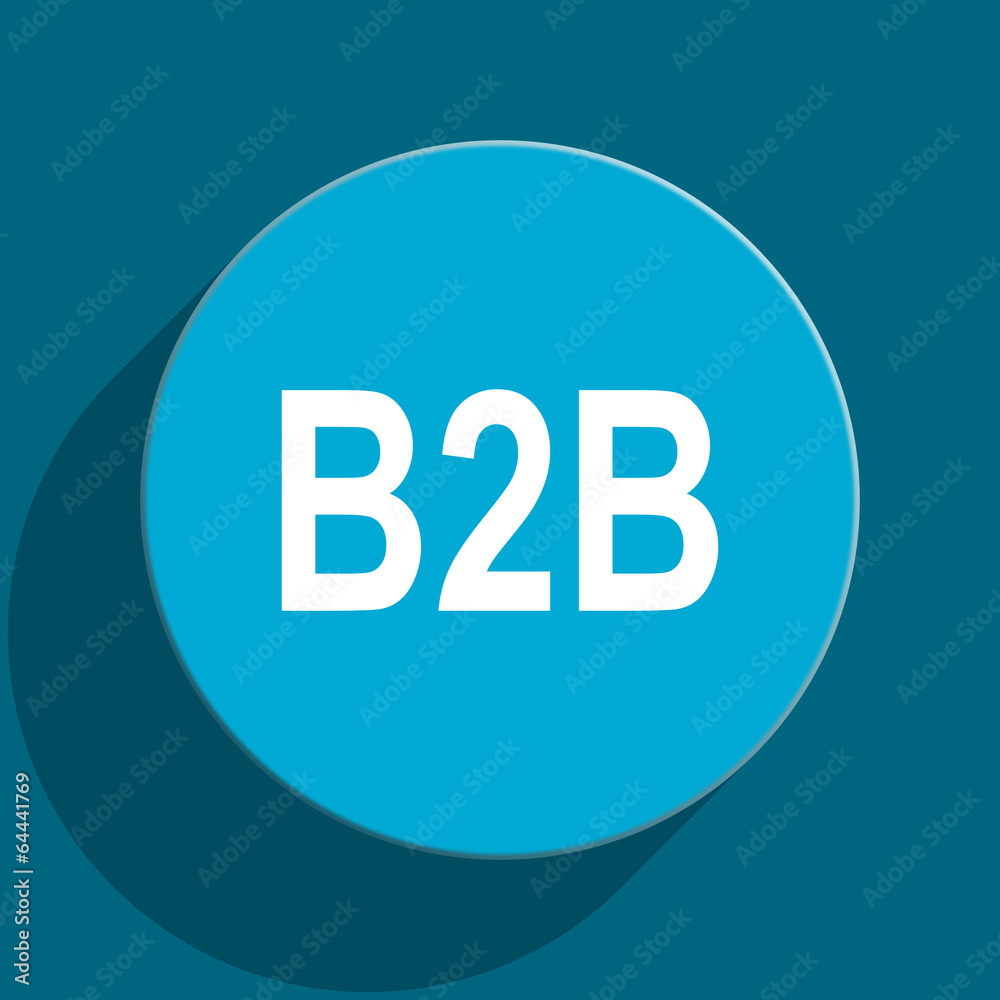 b2b blue flat web icon b2b blue flat web icon