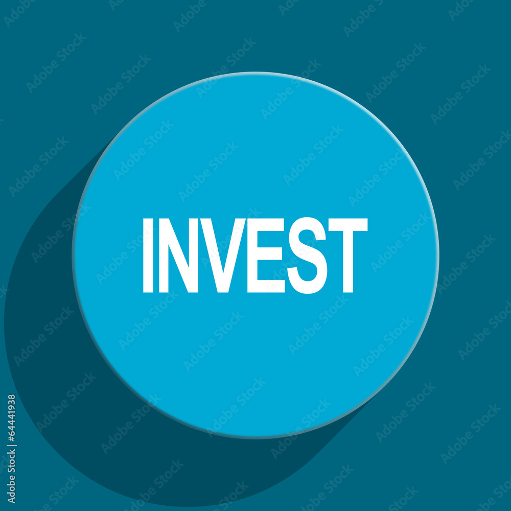 invest blue flat web icon invest blue flat web icon