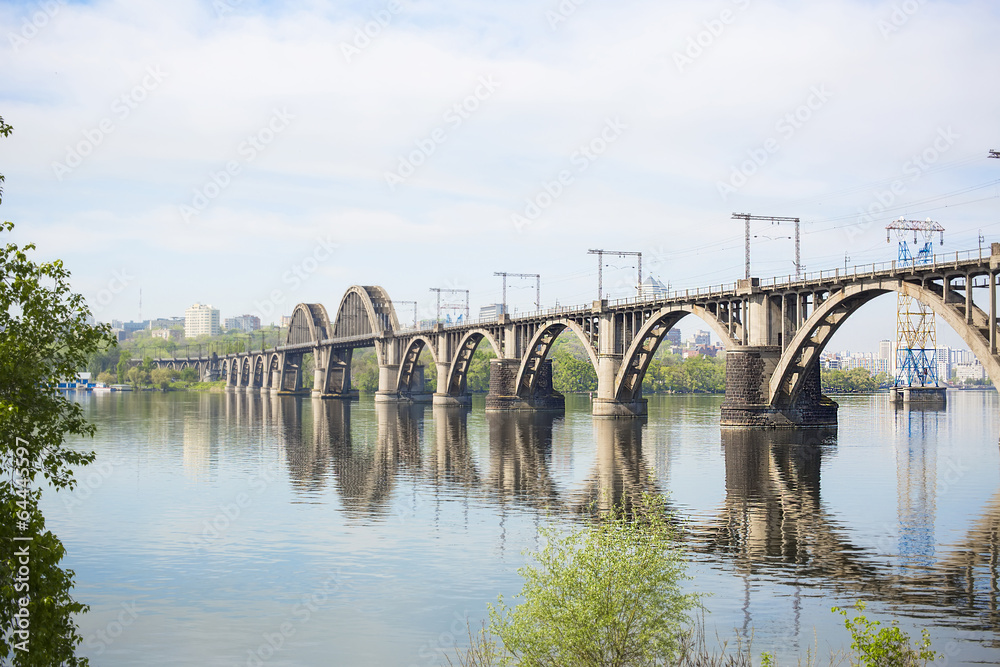 The railway bridge over the river The railway bridge over the river