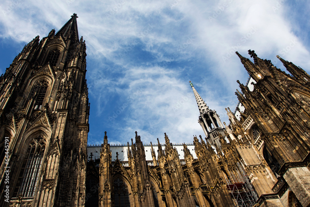 Cologne Cathedral against a blue sky