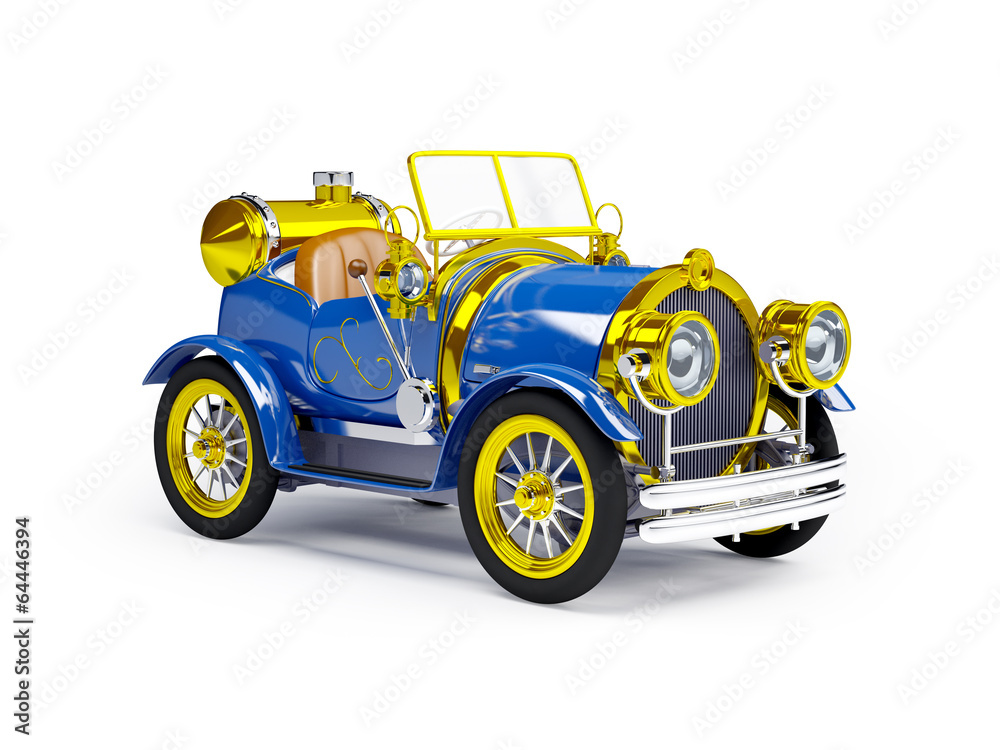 1910 blue retro car