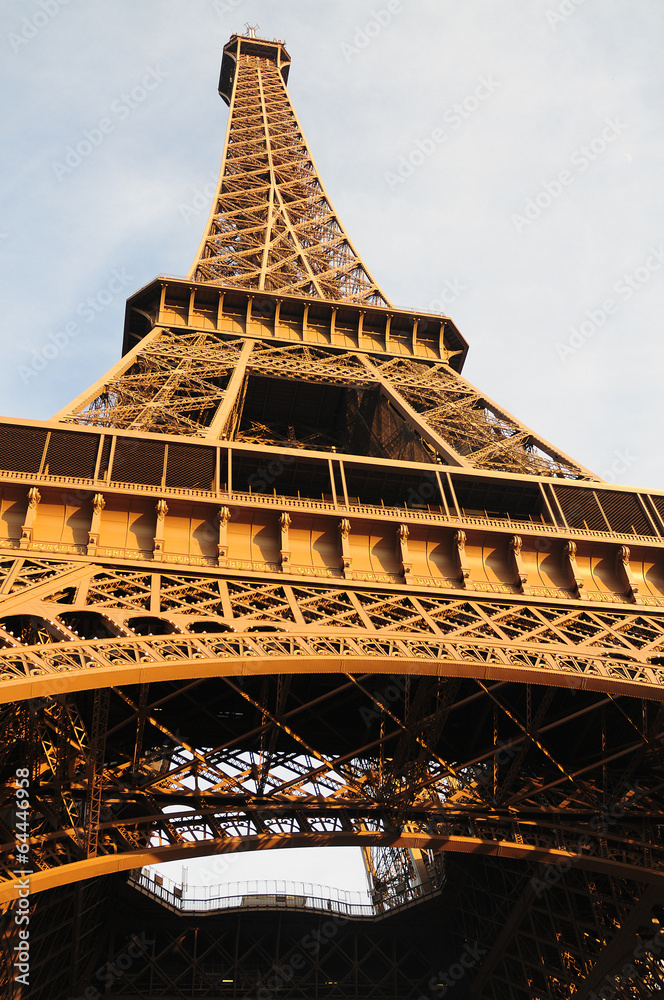 Fototapeta premium Eiffel Tower from below up