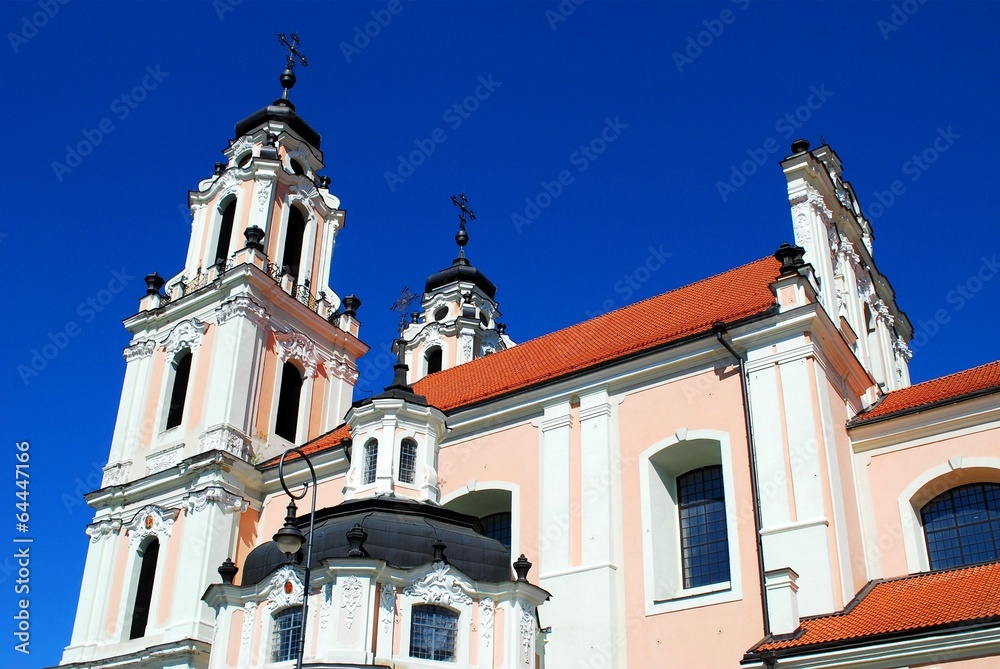 Church of St. Catherine in Vilnius, spring time