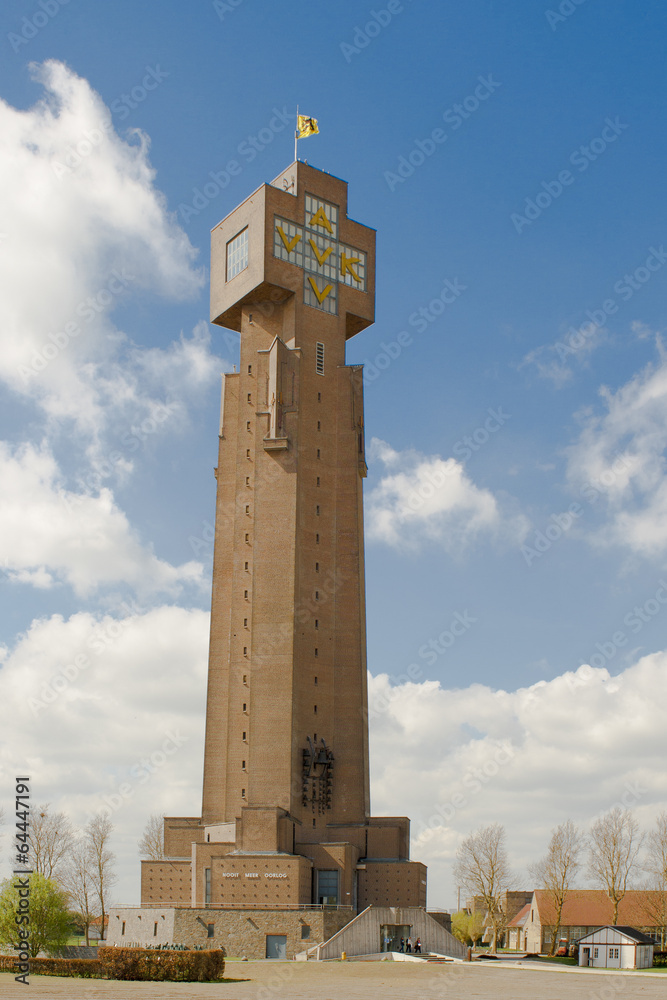 Yzer tower world war in diksmuide belgium