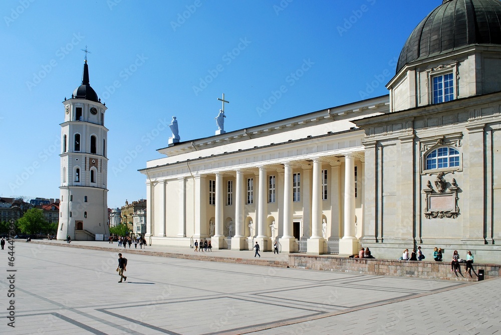The Cathedral place in Vilnius city on April 26, 2014