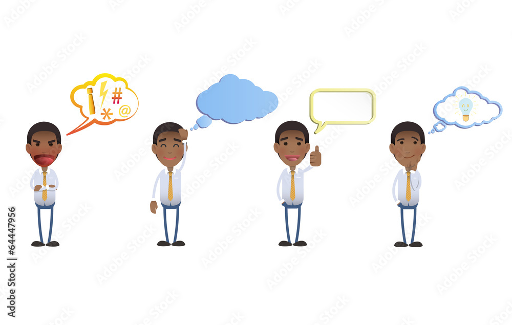 businessman with speech bubble over white background businessman with speech bubble over white background