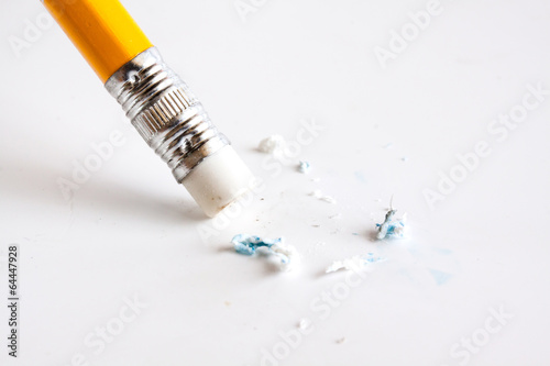 rubber pencils isolated on the white