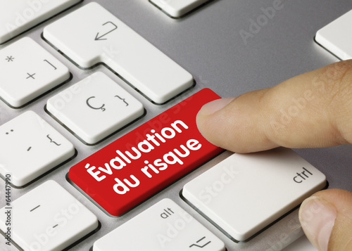 Évaluation du risque. Clavier photo