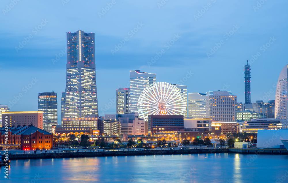 Fototapeta Yokohama Skyline dusk
