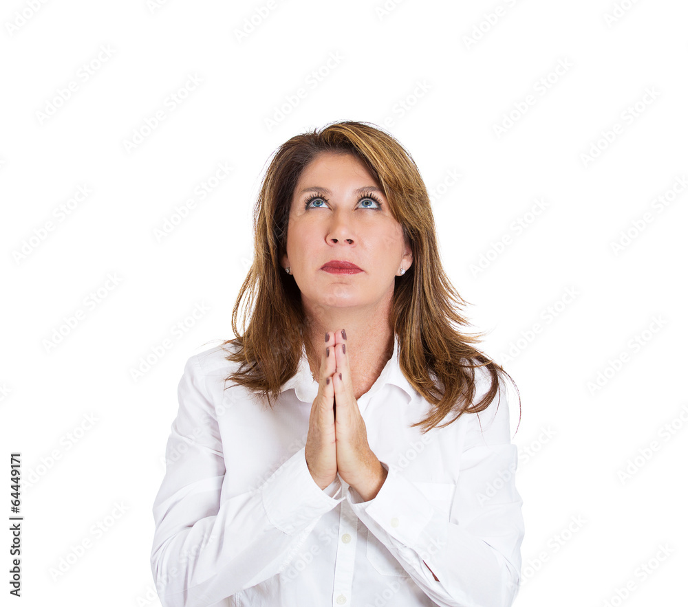 portrait woman praying looking up hoping for best portrait woman praying looking up hoping for best