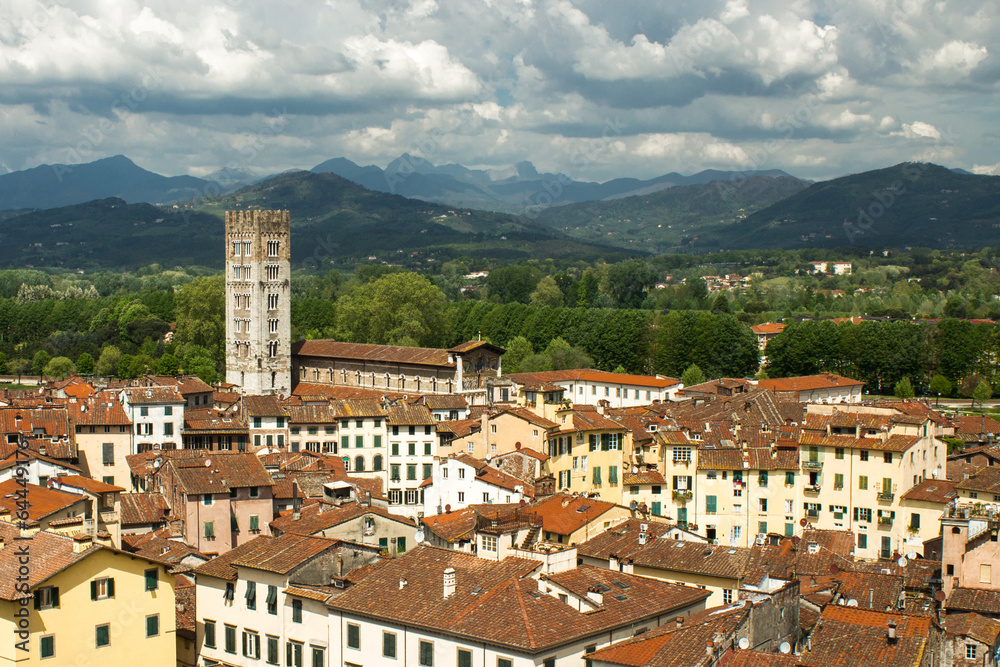 The city of Lucca in Italy