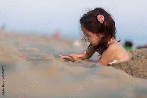 Little girl on the beach