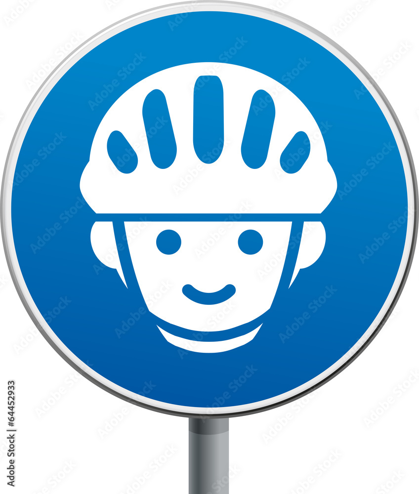 Schild blau Fahrradhelm Kinder Stock Vector | Adobe Stock