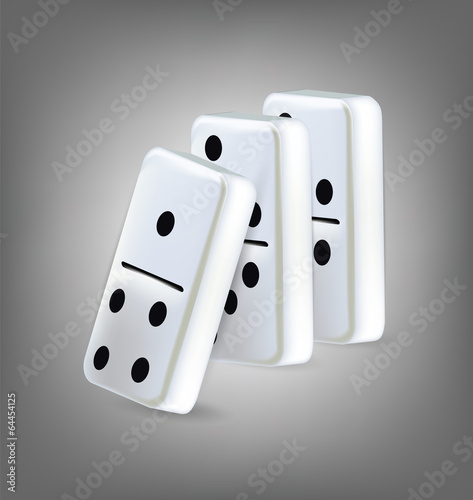 Illustration of three domino blocks