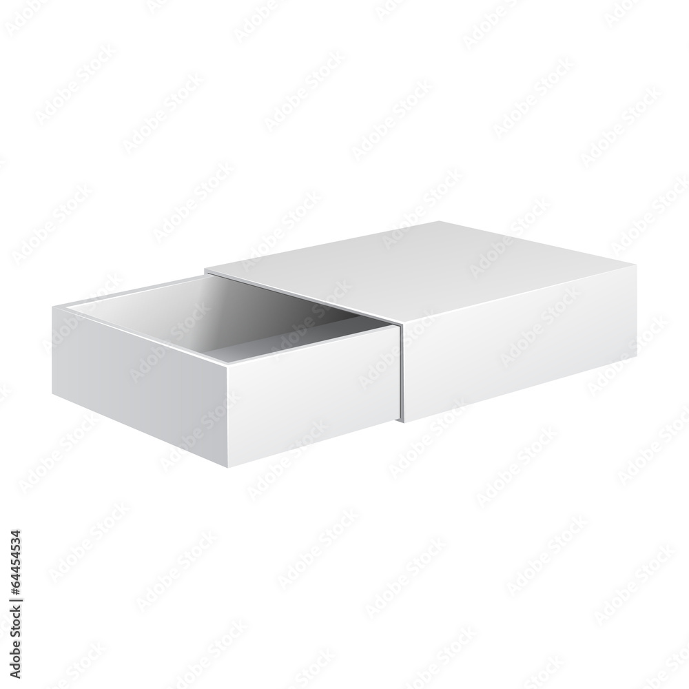 White Product Cardboard, Carton Package Box Open