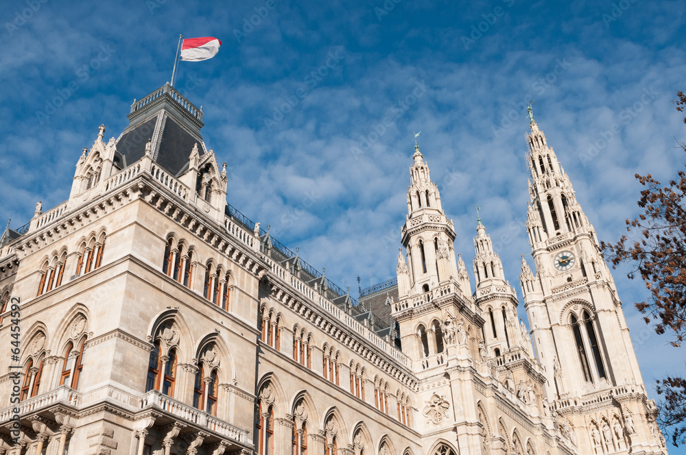 Naklejka premium rathaus in wien