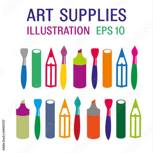 Art supplies collection