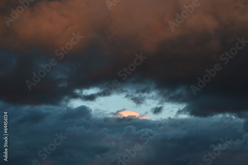 Clouds at sunset photo