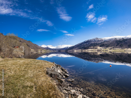 Fototapeta Naklejka Na Ścianę i Meble -  View of Oppheimsvatnet, Voss, Norway