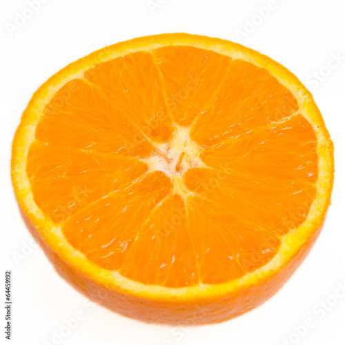 Sliced Orange on White