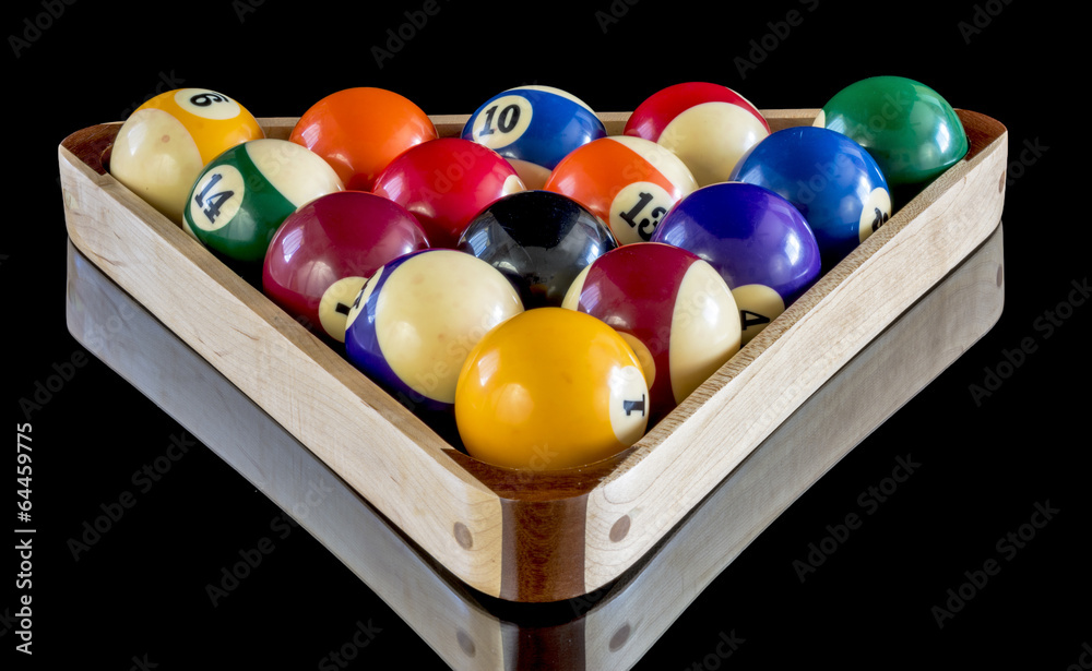 Obraz premium Triangle rack hold billiard balls