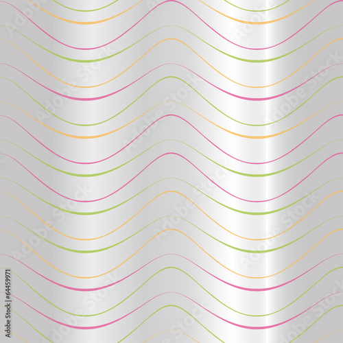 background colorful waves on the silver