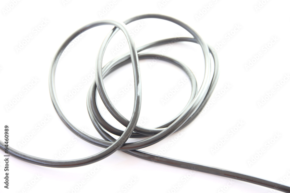 black cable of computer equipment isolated. black cable of computer equipment isolated.
