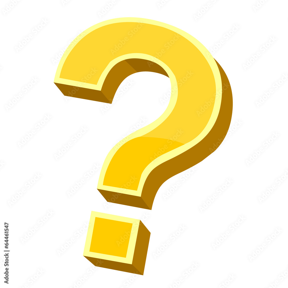 Question mark isolated illustration on white Question mark isolated illustration on white