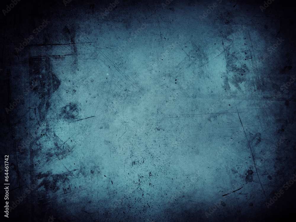 Grunge blue concrete texture wall background