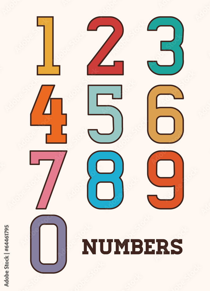 Numbers design Numbers design