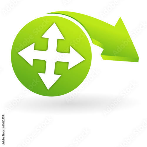 directions sur web symbole vert
