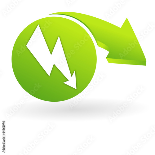 énergie sur web symbole vert
