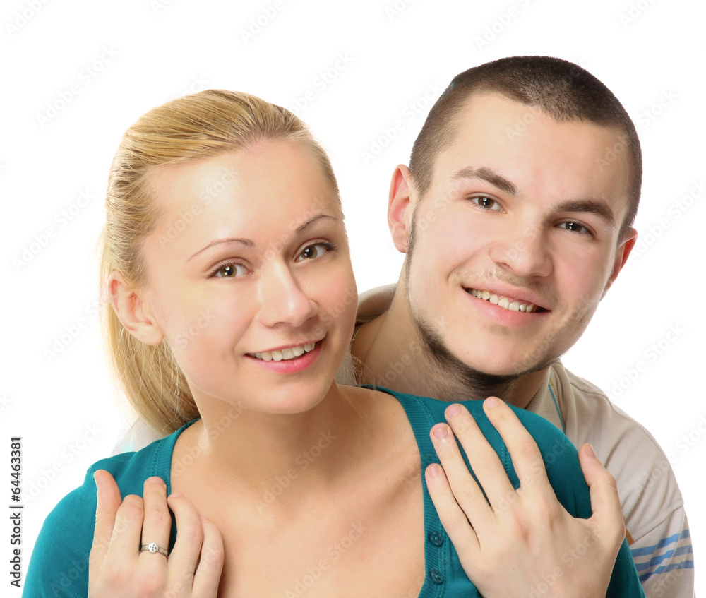 Portrait of young happy smiling couple Portrait of young happy smiling couple