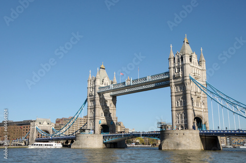 Tower Bridge over River Thames in London