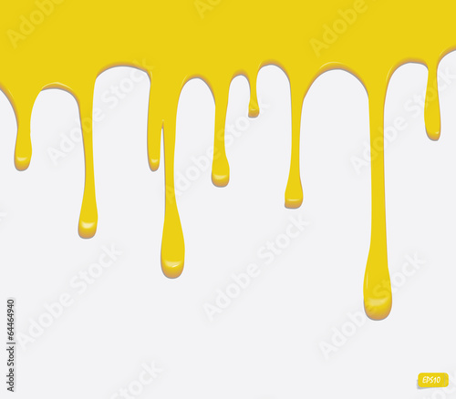 Fotografija Vector yellow seamless paint drips