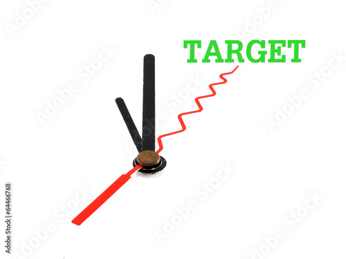 image of clock with target text