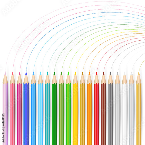 色鉛筆　虹