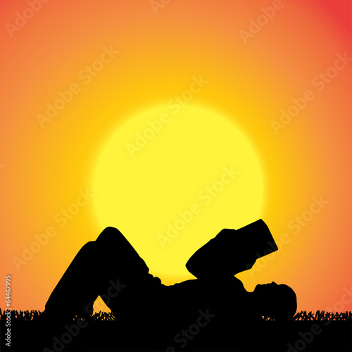 Vector silhouette of people.