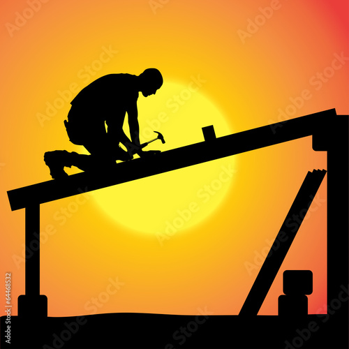 Vector silhouette of a man.