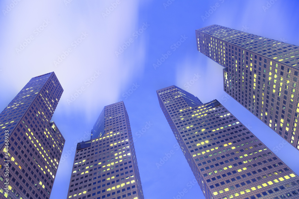 Naklejka premium Singapore downtown buildings