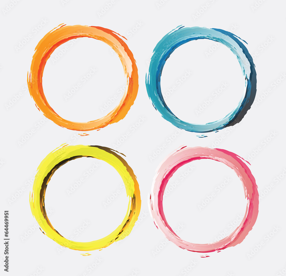circle brush paint, Vector Illustration circle brush paint, Vector Illustration