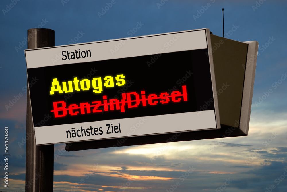 Anzeigetafel 4 - Autogas