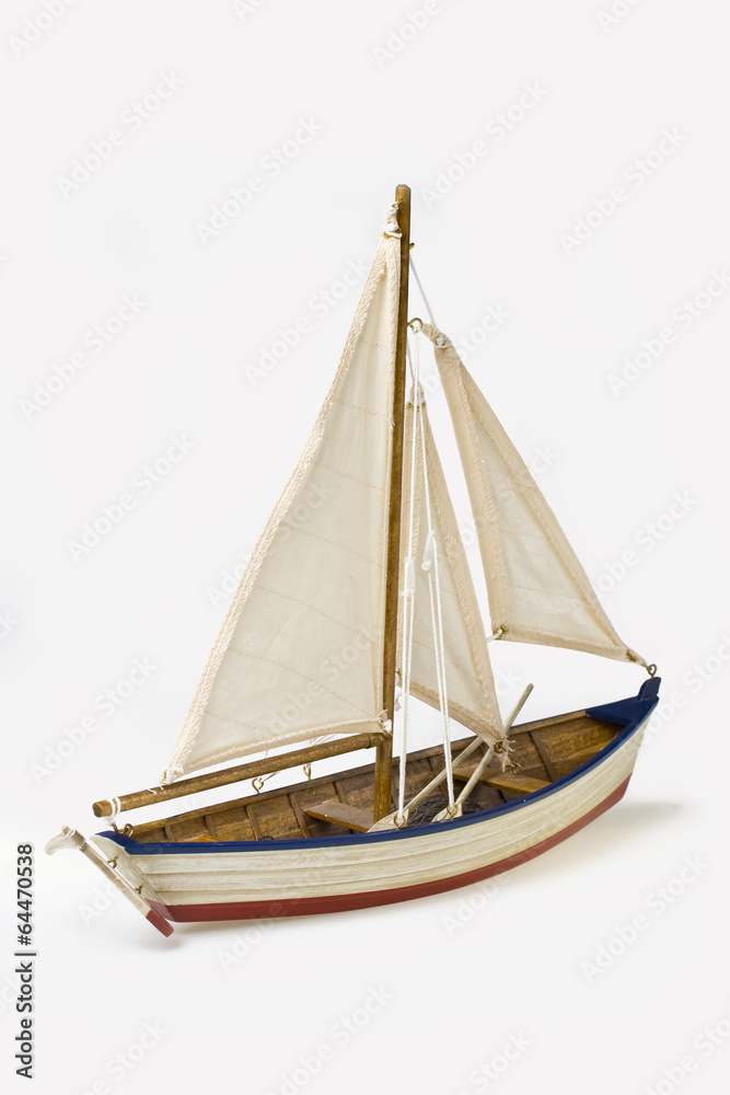 Ship model on a white background