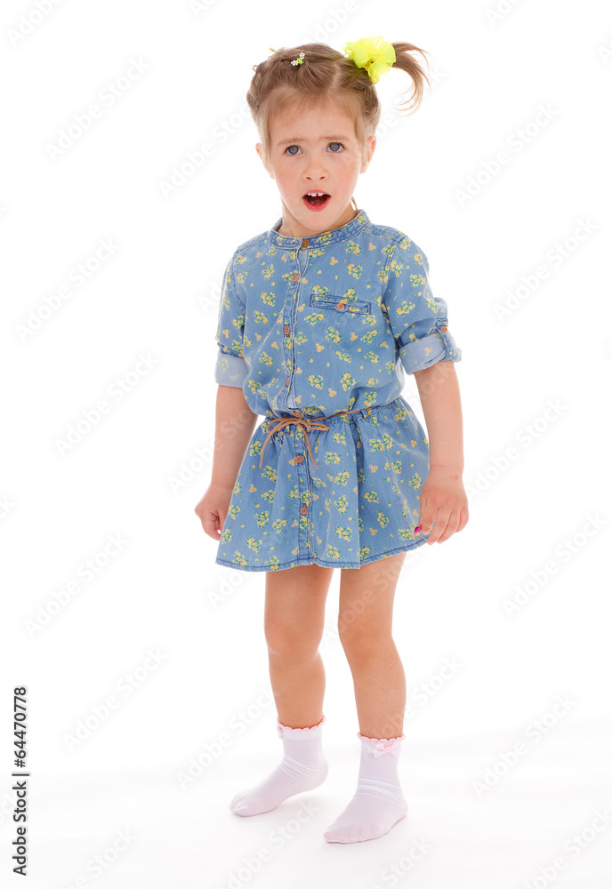 charming little girl playing and having fun. charming little girl playing and having fun.