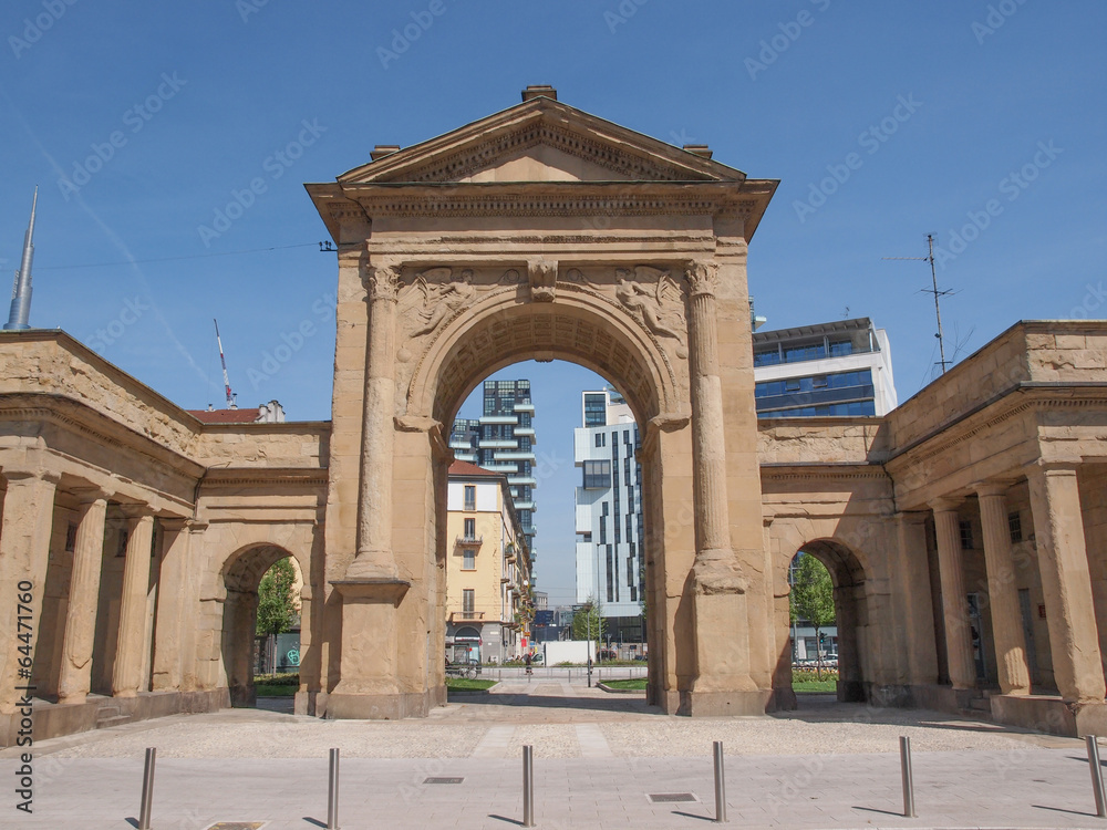 Naklejka premium Porta Nuova w Mediolanie
