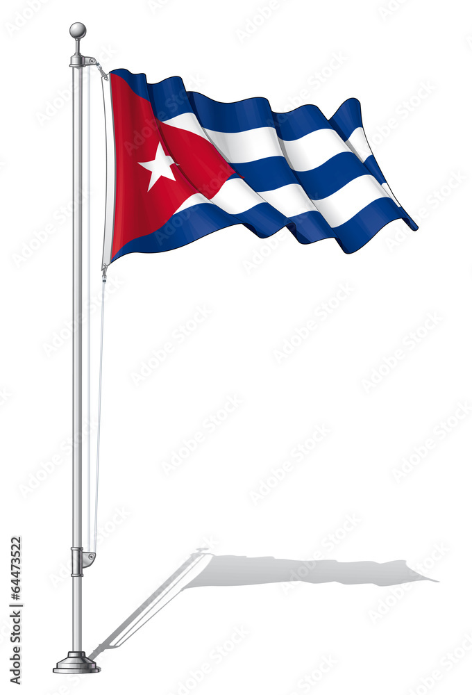 Fototapeta premium Flag Pole Cuba.