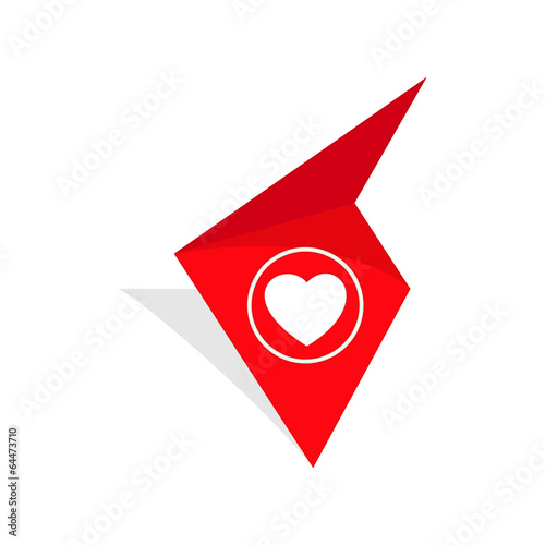 the tag with heart icon