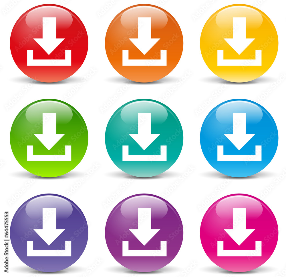 Vector download set icons Vector download set icons