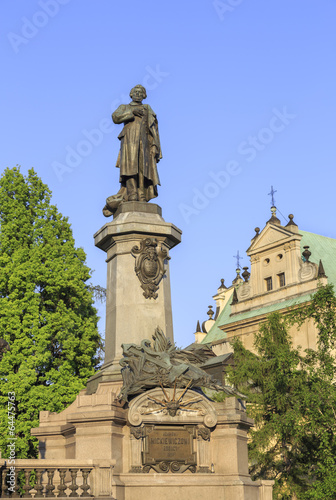 Monument of nationalpoet Adam Mickiewicz, Warsaw, Poland