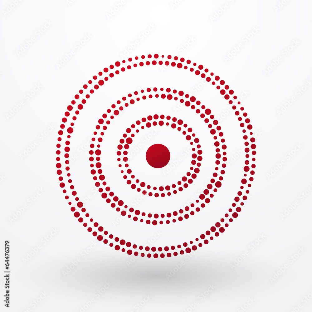 red target composed of small dots red target composed of small dots